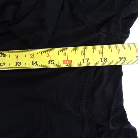 Cha Cha Vente Black Long Sleeve Cowl Neck Tunic Top Women Size M Asymmetric - Picture 8 of 10